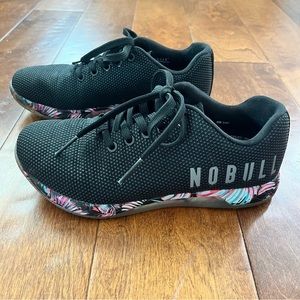 ❌ SOLD ❌ NO BULL Black Floral Trainers